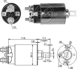 ERA ZM691 - Solenoid, startmotor xdelar.se