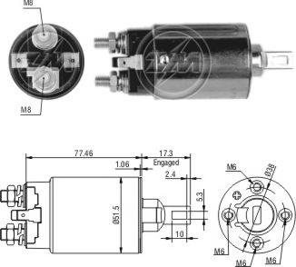 ERA ZM692 - Solenoid, startmotor xdelar.se