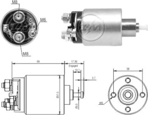 ERA ZM1961 - Solenoid, startmotor xdelar.se