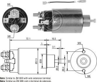 ERA ZM1699 - Solenoid, startmotor xdelar.se