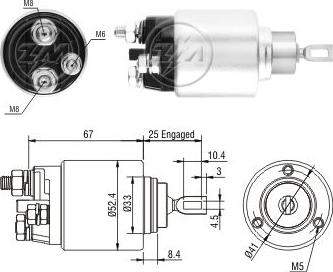 ERA ZM3381 - Solenoid, startmotor xdelar.se