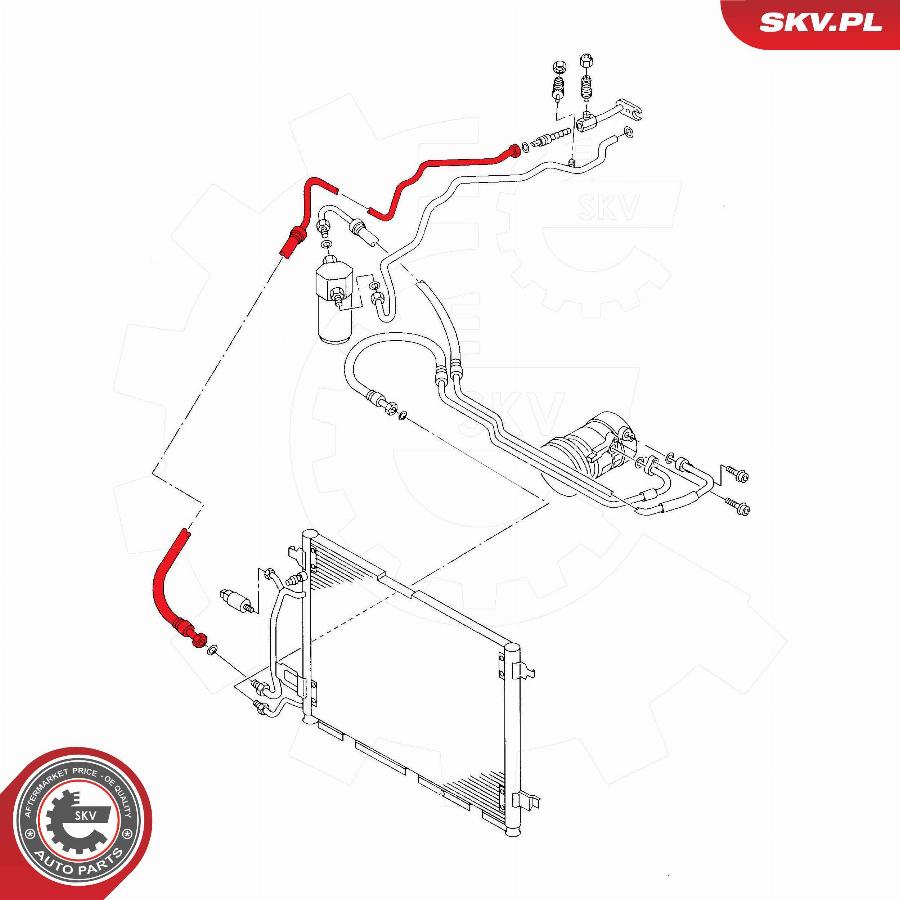 Esen SKV 43SKV563 - Varibelttrycksledning, klimatanläggning xdelar.se