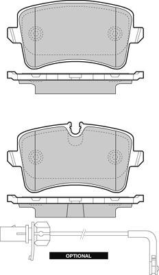 VW 4H0615231 - Bromsbeläggssats, skivbroms xdelar.se