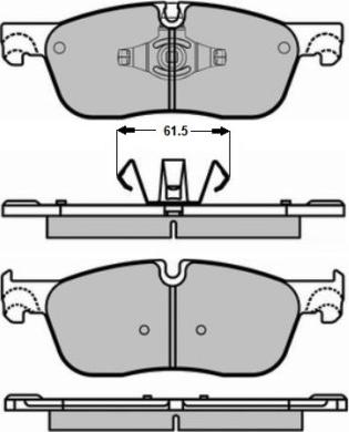 Valeo 302461 - Bromsbeläggssats, skivbroms xdelar.se