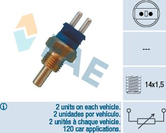 FAE 32580 - Sensor, kylmedietemperatur xdelar.se