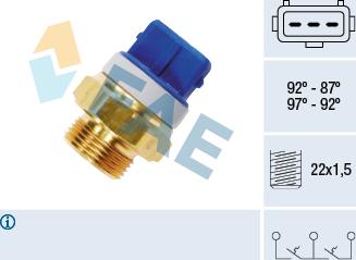 FAE 37920 - Termokontakt, kylarfläkt xdelar.se