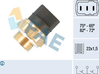 FAE 37826 - Termokontakt, kylarfläkt xdelar.se