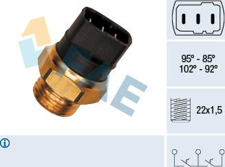 FAE 37820 - Termokontakt, kylarfläkt xdelar.se