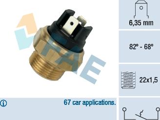 FAE 37350 - Termokontakt, kylarfläkt xdelar.se