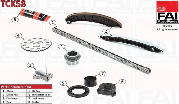 FAI AutoParts TCK58 - Transmissionskedjesats xdelar.se