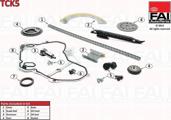 FAI AutoParts TCK5 - Transmissionskedjesats xdelar.se