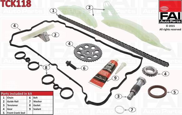 FAI AutoParts TCK118 - Transmissionskedjesats xdelar.se