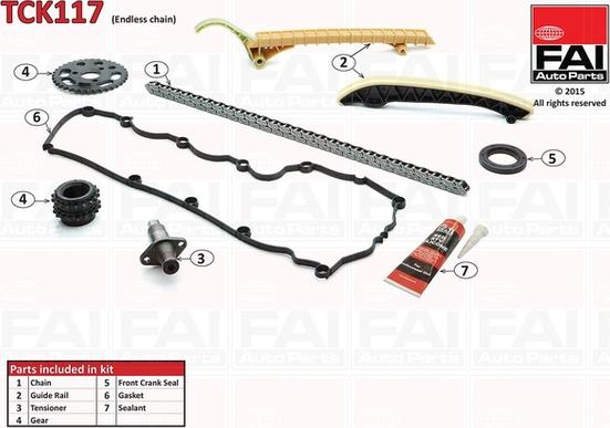 FAI AutoParts TCK117 - Transmissionskedjesats xdelar.se