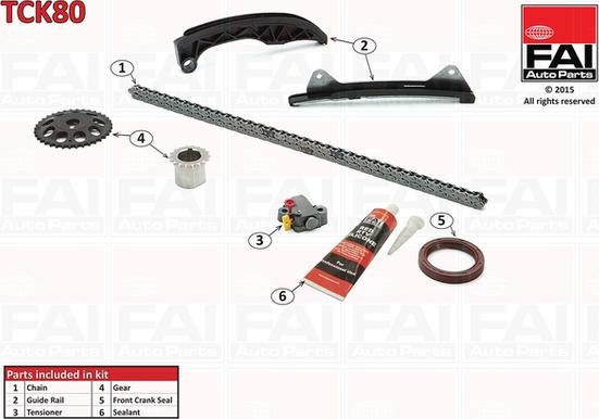 FAI AutoParts TCK80 - Transmissionskedjesats xdelar.se