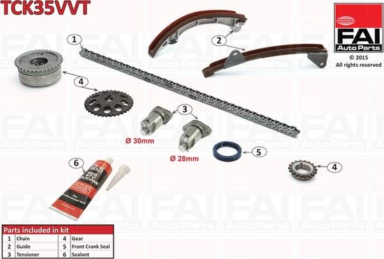 FAI AutoParts TCK35VVT - Transmissionskedjesats xdelar.se