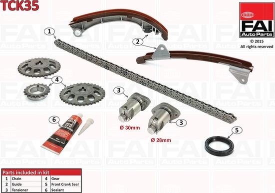 FAI AutoParts TCK35 - Transmissionskedjesats xdelar.se