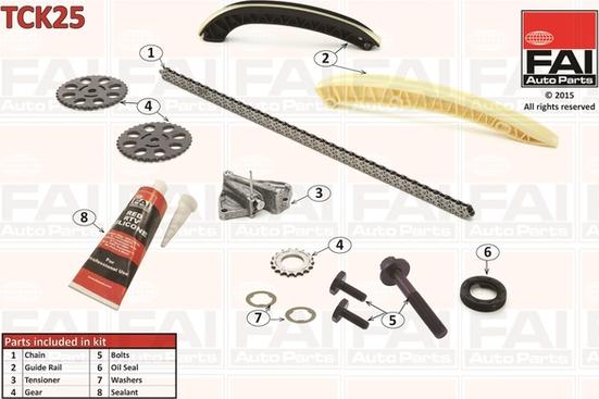 FAI AutoParts TCK25 - Transmissionskedjesats xdelar.se