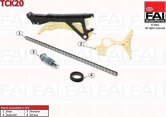 FAI AutoParts TCK20 - Transmissionskedjesats xdelar.se