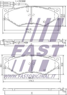 Fast FT29060 - Bromsbeläggssats, skivbroms xdelar.se