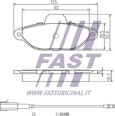 Fast FT29084 - Bromsbeläggssats, skivbroms xdelar.se