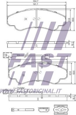 Fast FT29108 - Bromsbeläggssats, skivbroms xdelar.se