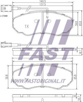 Fast FT29107 - Bromsbeläggssats, skivbroms xdelar.se