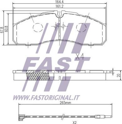 Fast FT29117 - Bromsbeläggssats, skivbroms xdelar.se