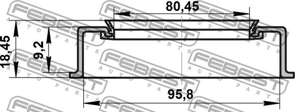 Febest 95ADS-81960918X - Tätningsring, hjulnav xdelar.se