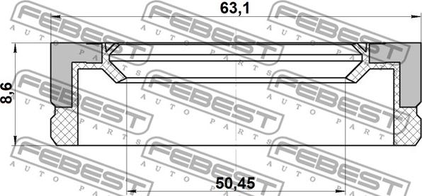 Febest 95BFY-52630909X - Tätningsring, hjulnav xdelar.se