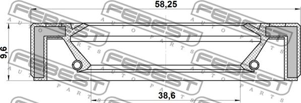 Febest 95GAY-40581010X - Axeltätning, drivacel xdelar.se