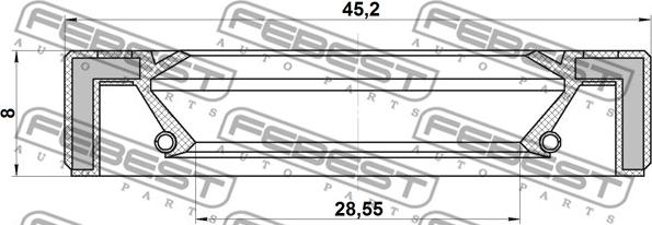 Febest 95GAY-30450808X - Axeltätning, drivacel xdelar.se