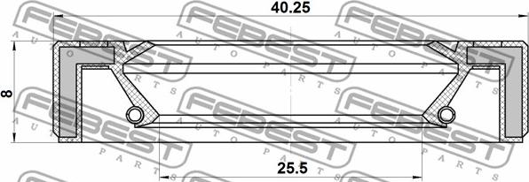 Febest 95GAY-27400808L - Packning, oljepump xdelar.se