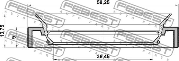 Febest 95HAY-38580914C - Oljetätningsring, differential xdelar.se