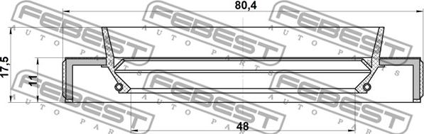 Febest 95HBY-50801117L - Axeltätning, drivacel xdelar.se