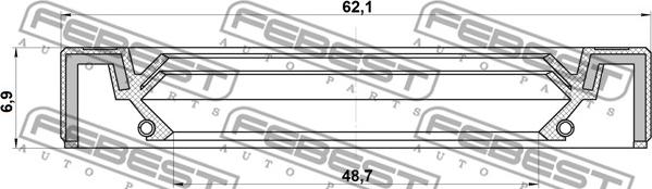 Febest 95IBS-50620707X - Tätningsring, hjulnav xdelar.se