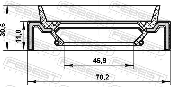 Febest 95JAS-47701232C - Oljetätningsring, differential xdelar.se