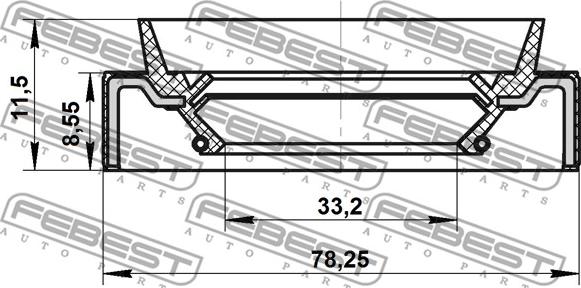 Febest 95JBS-35780912X - Axeltätning, drivacel xdelar.se