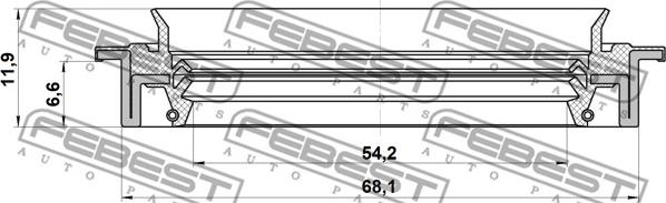 Febest 95JDS-56680712X - Tätningsring, hjulnav xdelar.se