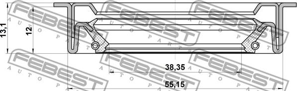 Febest 95LDS-40551213C - Axeltätning, drivacel xdelar.se