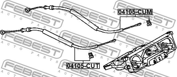 Febest 04105-CUT - Kabel, värmepaket xdelar.se