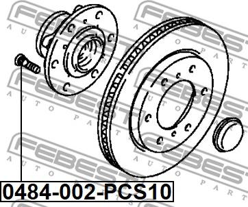 Febest 0484-002-PCS10 - Hjulbult xdelar.se