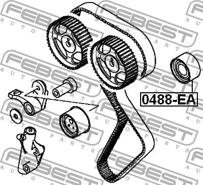 Febest 0488-EA - Styrrulle, kuggrem xdelar.se