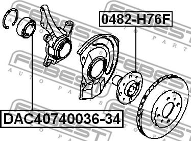 Febest 0482-H76F - Hjulnav xdelar.se