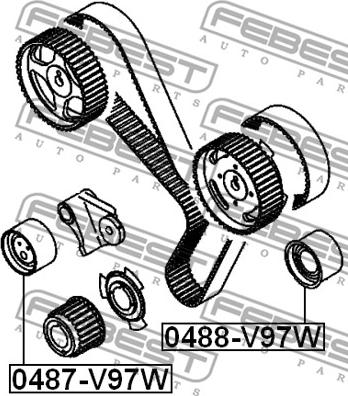 Febest 0487-V97W - Spännrulle, tandrem xdelar.se