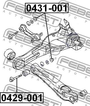 Febest 0431-001 - Caster-inställningsbrickor, axelstomme xdelar.se