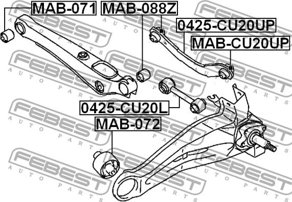 Febest MAB-CU20UP - Länkarmsbussning xdelar.se