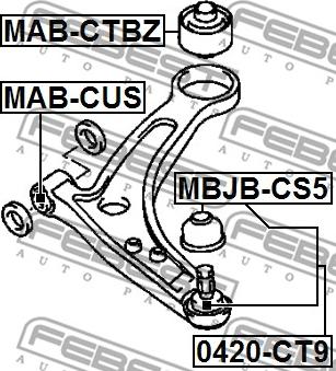 Febest MAB-CTBZ - Länkarmsbussning xdelar.se