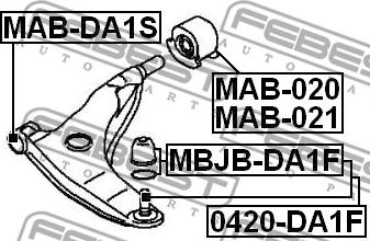 Febest MBJB-DA1F - Reparationssats, bär / styrled xdelar.se