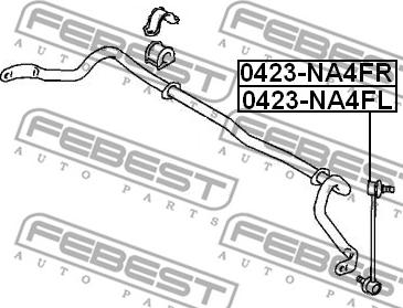 Febest 0423-NA4FL - Länk, krängningshämmare xdelar.se