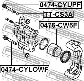 Febest 0474-CYUPF - Styrtapp, bromsok xdelar.se